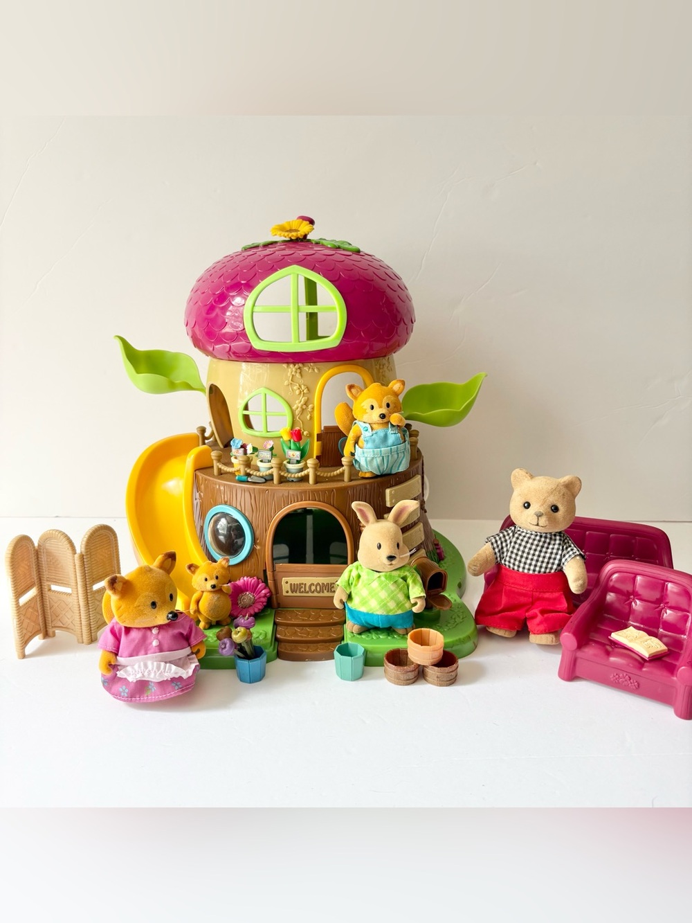 Lil Woodzeez Calico Critters Acorn Treehouse Figures Accessories Lot